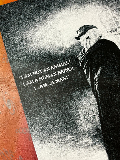 DAVID LYNCH - L'HOMME ÉLÉPHANT - AFFICHE D'ART BRILLANTE