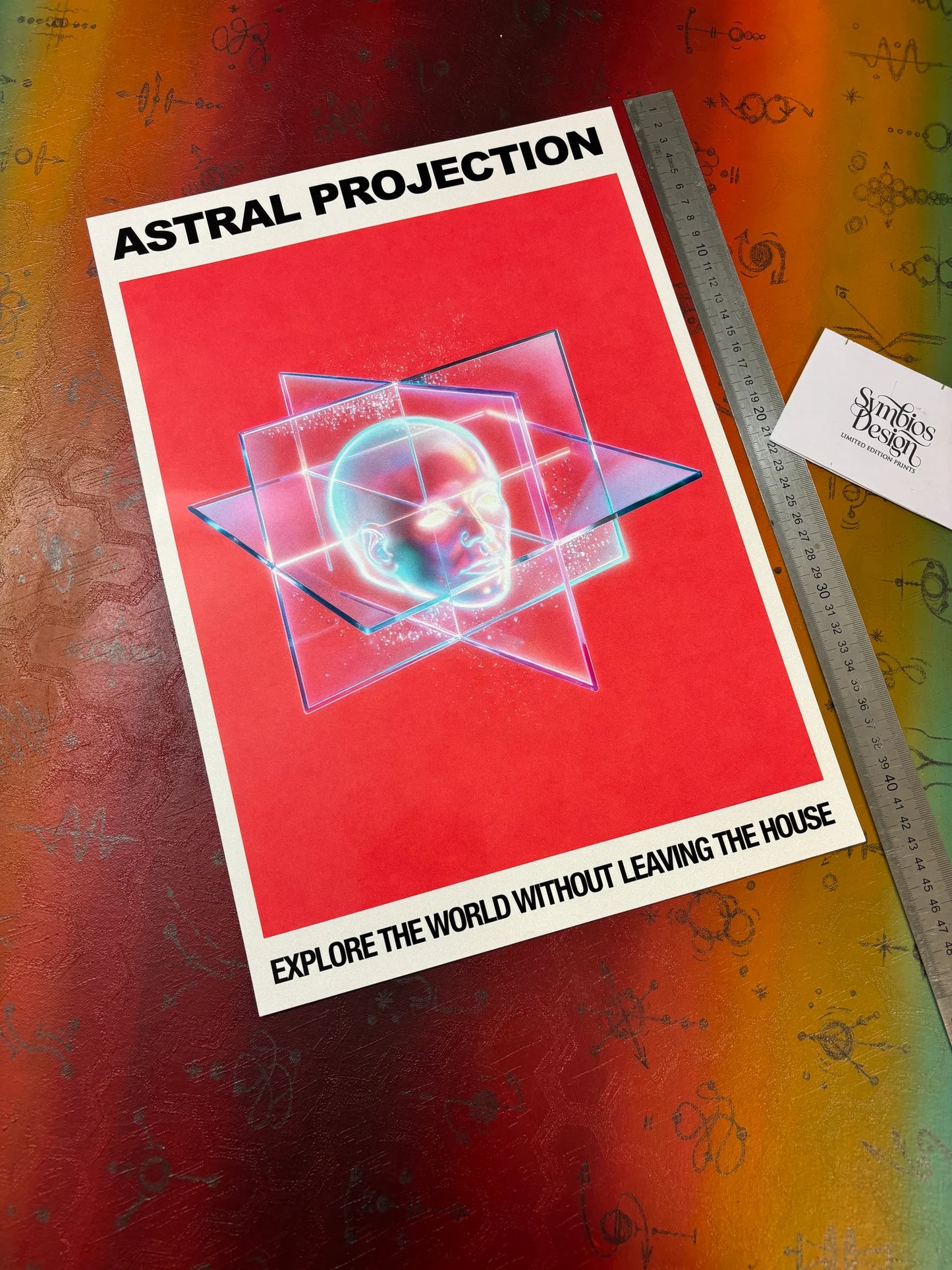 ASTRAL PROJECTION - MEDITATION - Symbios Design - Rare Glossy Print