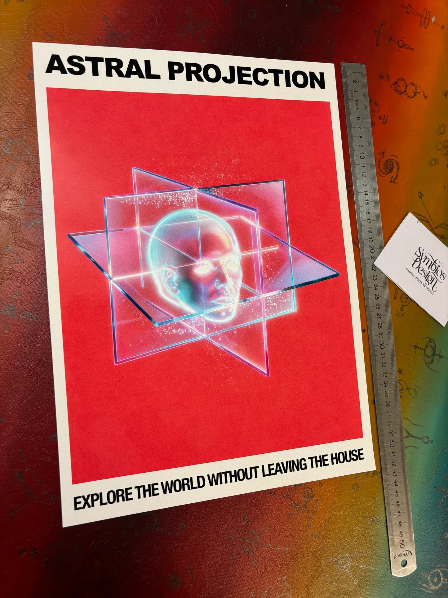 ASTRAL PROJECTION - MEDITATION - Symbios Design - Rare Glossy Print