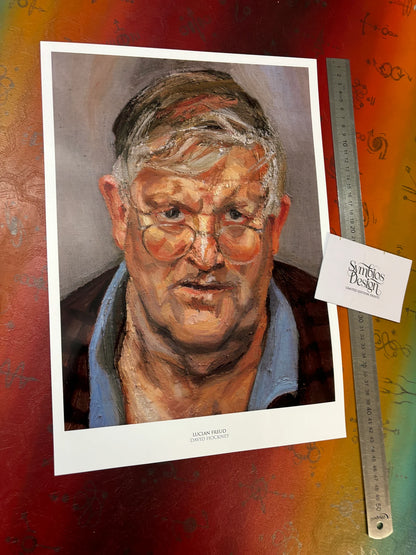 DAVID HOCKNEY - LUCIAN FREUD - Symbios Design - Rare Glossy Print