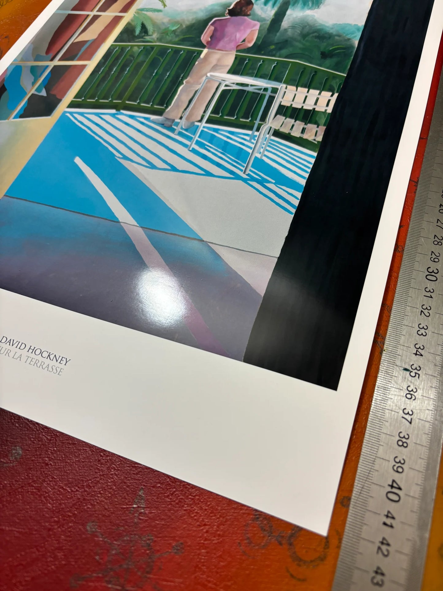 DAVID HOCKNEY - SUR LA TERRACE - Symbios Design - Rare Glossy Print