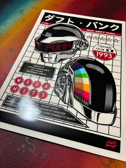 DAFT PUNK - RETRO JAPAN - Symbios Design - Rare Glossy Print