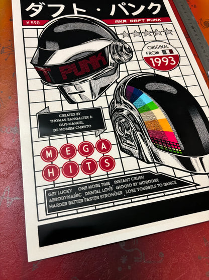 DAFT PUNK - RETRO JAPAN - Symbios Design - Rare Glossy Print