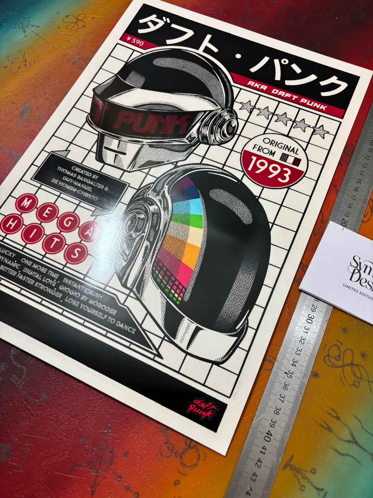 DAFT PUNK - RETRO JAPAN - Symbios Design - Rare Glossy Print