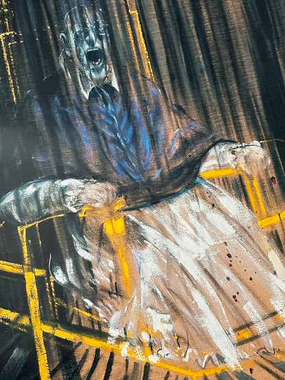 FRANCIS BACON - STUDY AFTER VELAZQUEZ'S PORTRAIT OF POPE INNOCENT X - Symbios Design - Rare Glossy Print