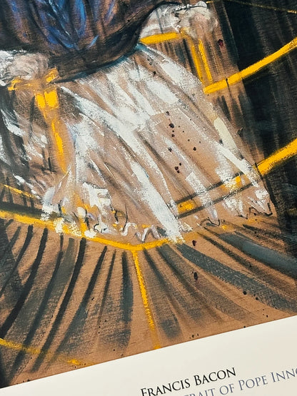 FRANCIS BACON - STUDY AFTER VELAZQUEZ'S PORTRAIT OF POPE INNOCENT X - Symbios Design - Rare Glossy Print