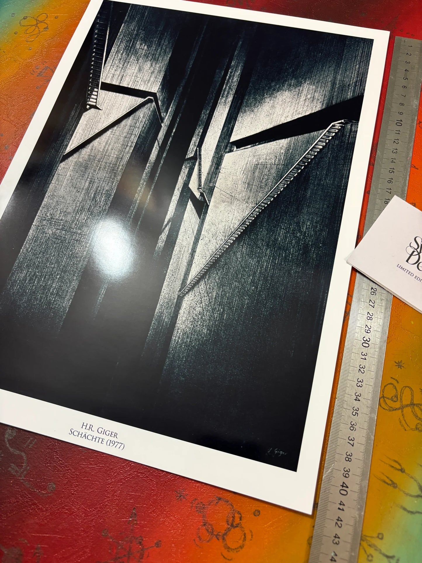 H.R. GIGER - SCHACHTE - Symbios Design - Rare Glossy Print