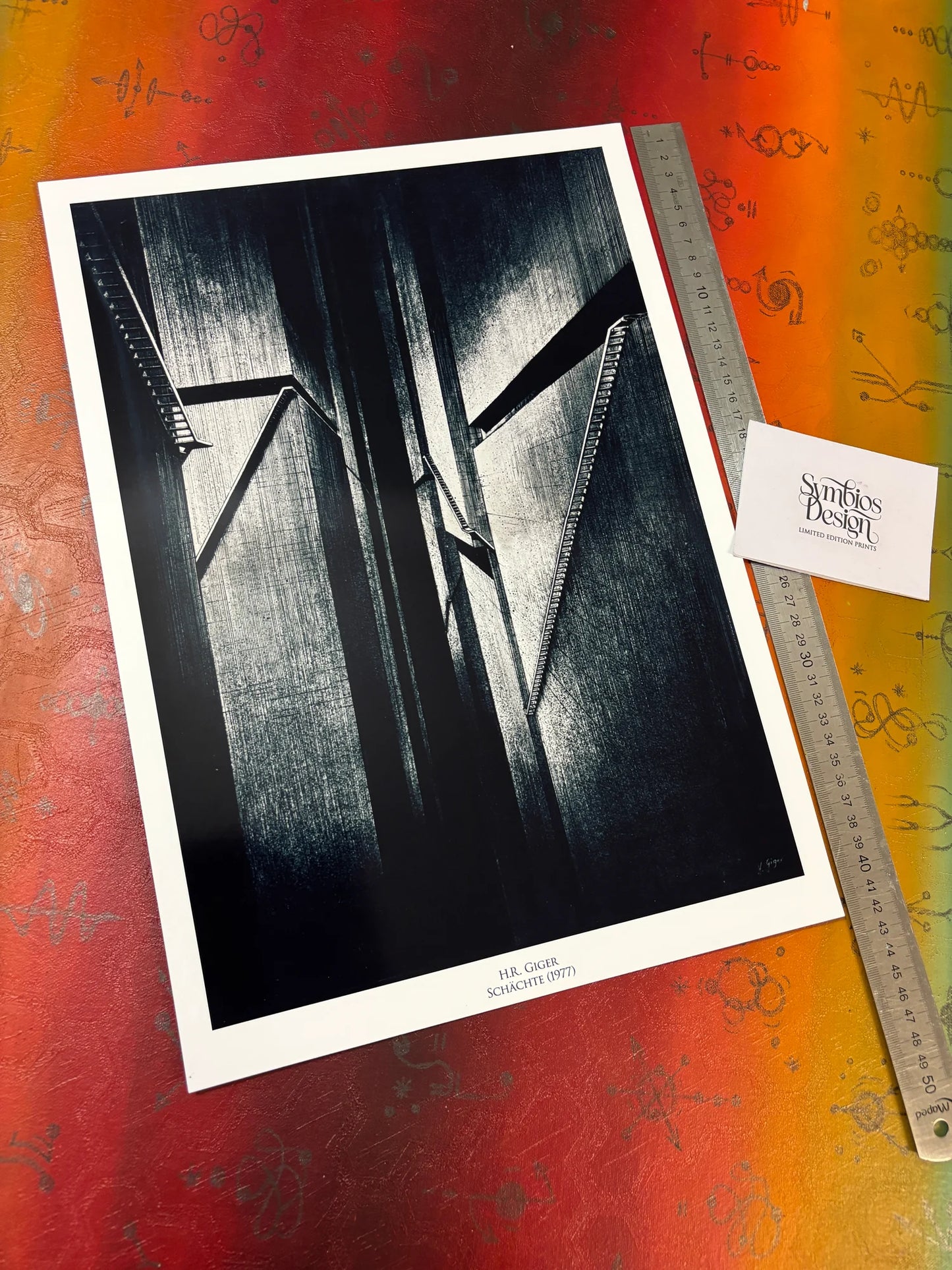 H.R. GIGER - SCHACHTE - Symbios Design - Rare Glossy Print