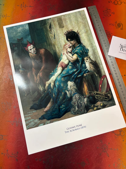 GUSTAVE DORE - THE ACROBATS - Symbios Design - Rare Glossy Print