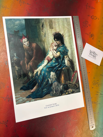 GUSTAVE DORE - THE ACROBATS - Symbios Design - Rare Glossy Print