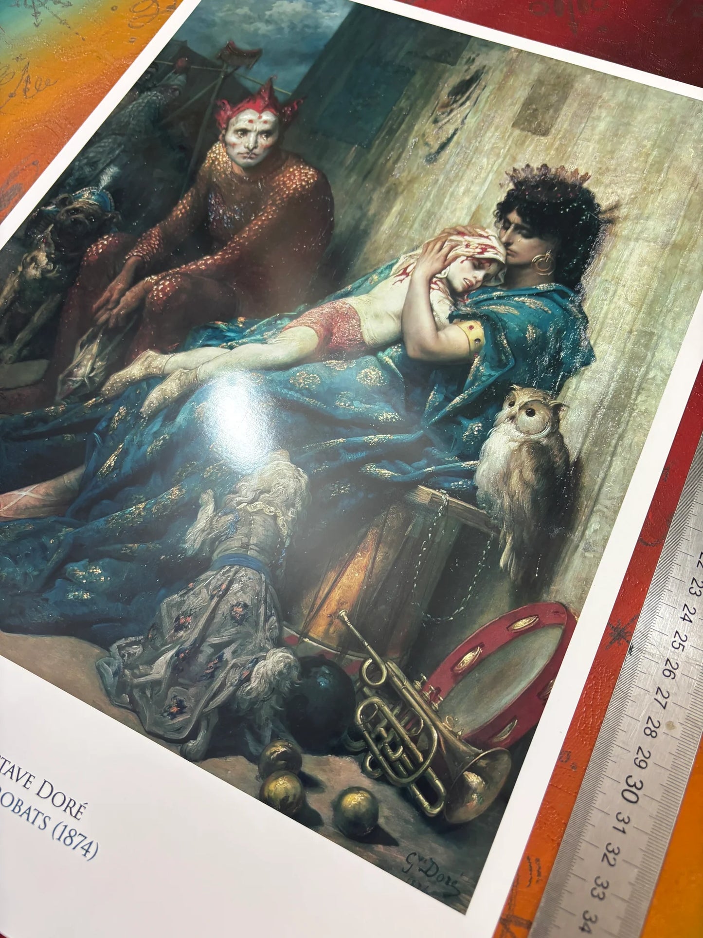 GUSTAVE DORE - THE ACROBATS - Symbios Design - Rare Glossy Print