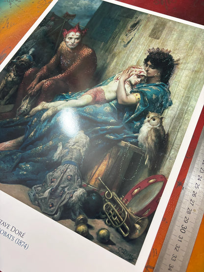 GUSTAVE DORE - THE ACROBATS - Symbios Design - Rare Glossy Print