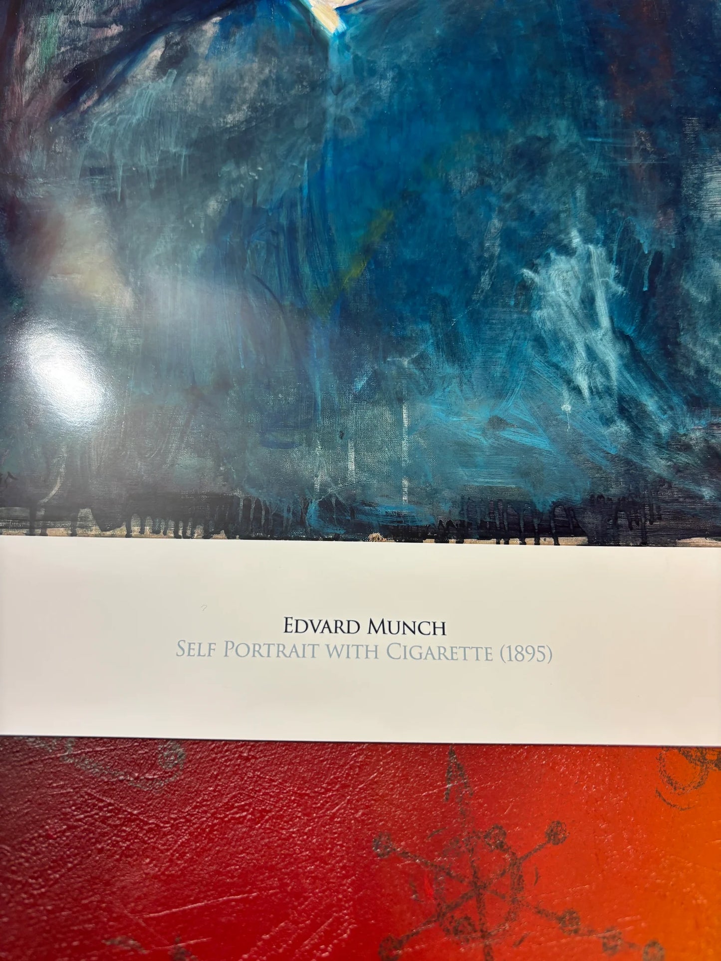 EDVARD MUNCH - PORTRAIT WITH CIGARETTE - Symbios Design - Rare Glossy Print