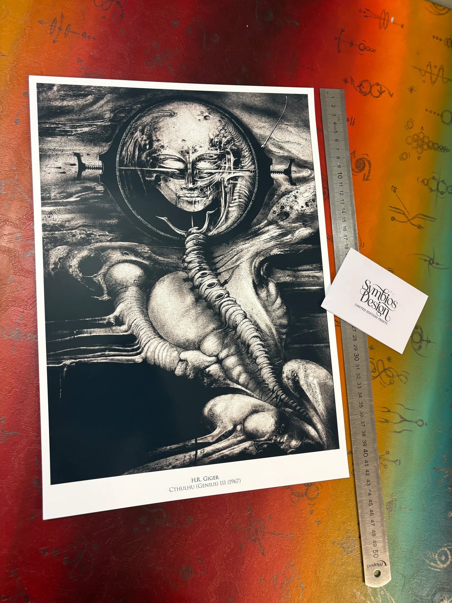 H.R. GIGER - CTHULHU - Symbios Design - Rare Glossy Print