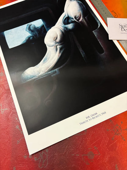 H.R. GIGER - TRIBUTE TO BECKETT - Symbios Design - Rare Glossy Print