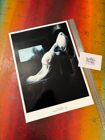 H.R. GIGER - TRIBUTE TO BECKETT - Symbios Design - Rare Glossy Print