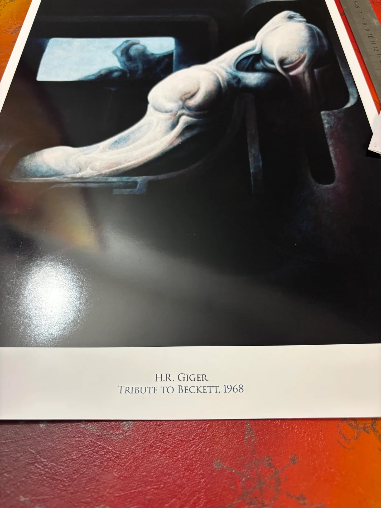 H.R. GIGER - TRIBUTE TO BECKETT - Symbios Design - Rare Glossy Print