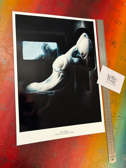 H.R. GIGER - TRIBUTE TO BECKETT - Symbios Design - Rare Glossy Print