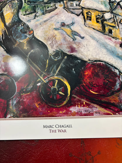MARC CHAGAL- THE WAR - Symbios Design - Rare Glossy Print