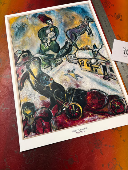 MARC CHAGAL- THE WAR - Symbios Design - Rare Glossy Print