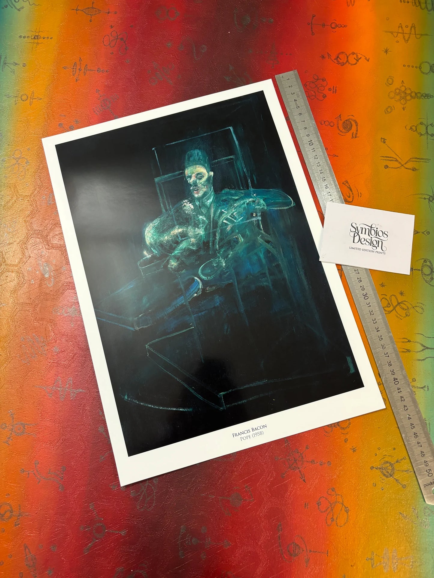FRANCIS BACON - POPE - Symbios Design - Rare Glossy Print