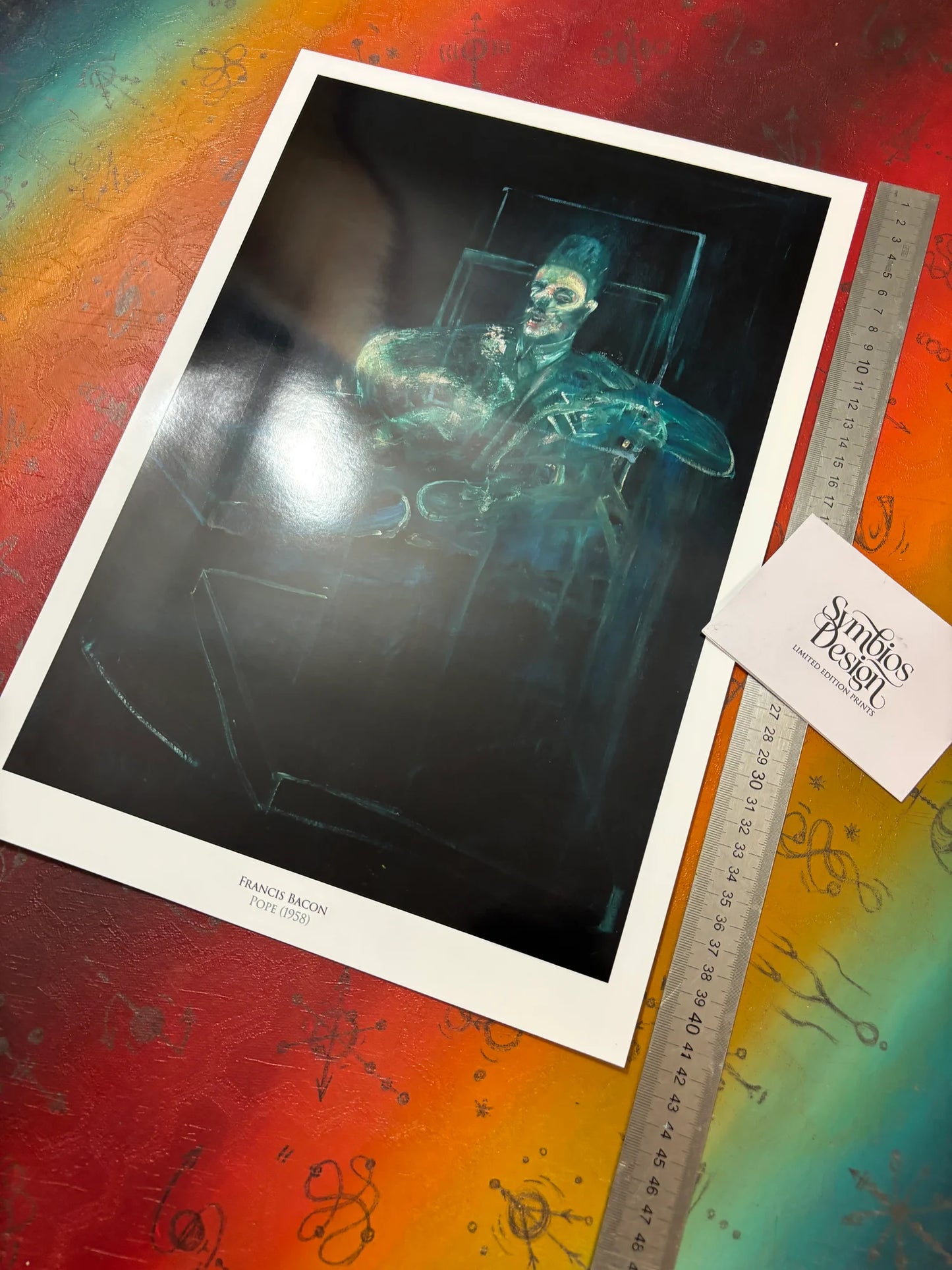 FRANCIS BACON - POPE - Symbios Design - Rare Glossy Print