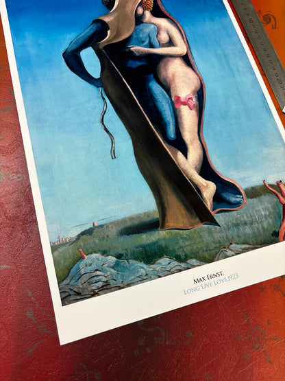 MAX ERNST - VIVE L'AMOUR - SYMBIOS DESIGN - AFFICHE PHOTO RARE