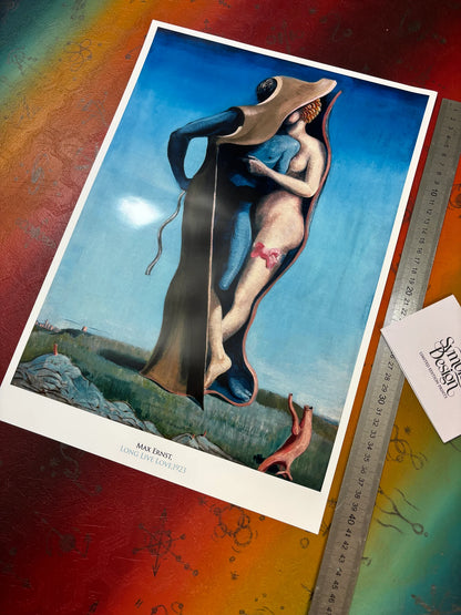 MAX ERNST - VIVE L'AMOUR - SYMBIOS DESIGN - AFFICHE PHOTO RARE