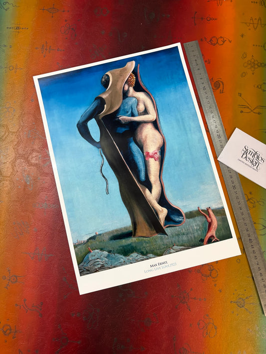 MAX ERNST - VIVE L'AMOUR - SYMBIOS DESIGN - AFFICHE PHOTO RARE