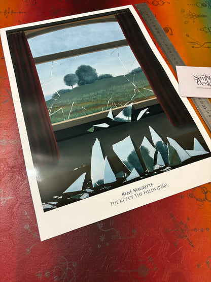 MAGRITTE - LA CLÉ DES CHAMPS - DESIGN SYMBIOS - AFFICHE PHOTO RARE