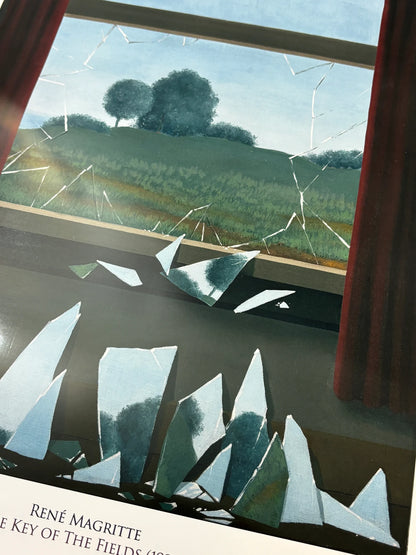 MAGRITTE - LA CLÉ DES CHAMPS - DESIGN SYMBIOS - AFFICHE PHOTO RARE