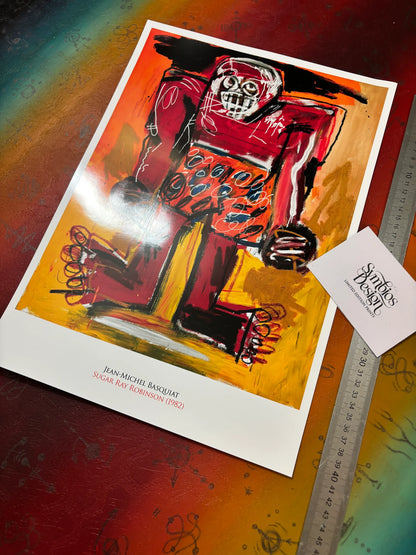 BASQUIAT - SUGAR RAY ROBINSON - SYMBIOS DESIGN - AFFICHE PHOTO RARE