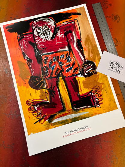 BASQUIAT - SUGAR RAY ROBINSON - SYMBIOS DESIGN - AFFICHE PHOTO RARE