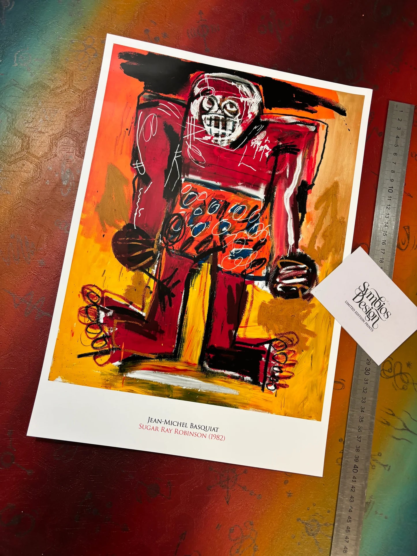 BASQUIAT - SUGAR RAY ROBINSON - SYMBIOS DESIGN - AFFICHE PHOTO RARE