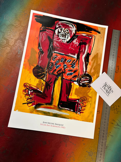 BASQUIAT - SUGAR RAY ROBINSON - SYMBIOS DESIGN - AFFICHE PHOTO RARE