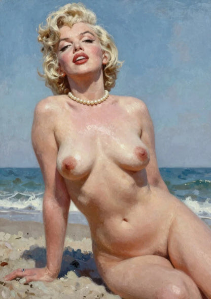 MARILYN MONROE - SEASIDE II -  Symbios Design Rare Glossy Poster Print