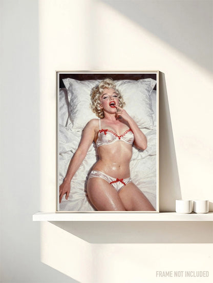 MARILYN MONROE - RED RIBBON -  Symbios Design Rare Glossy Poster Print